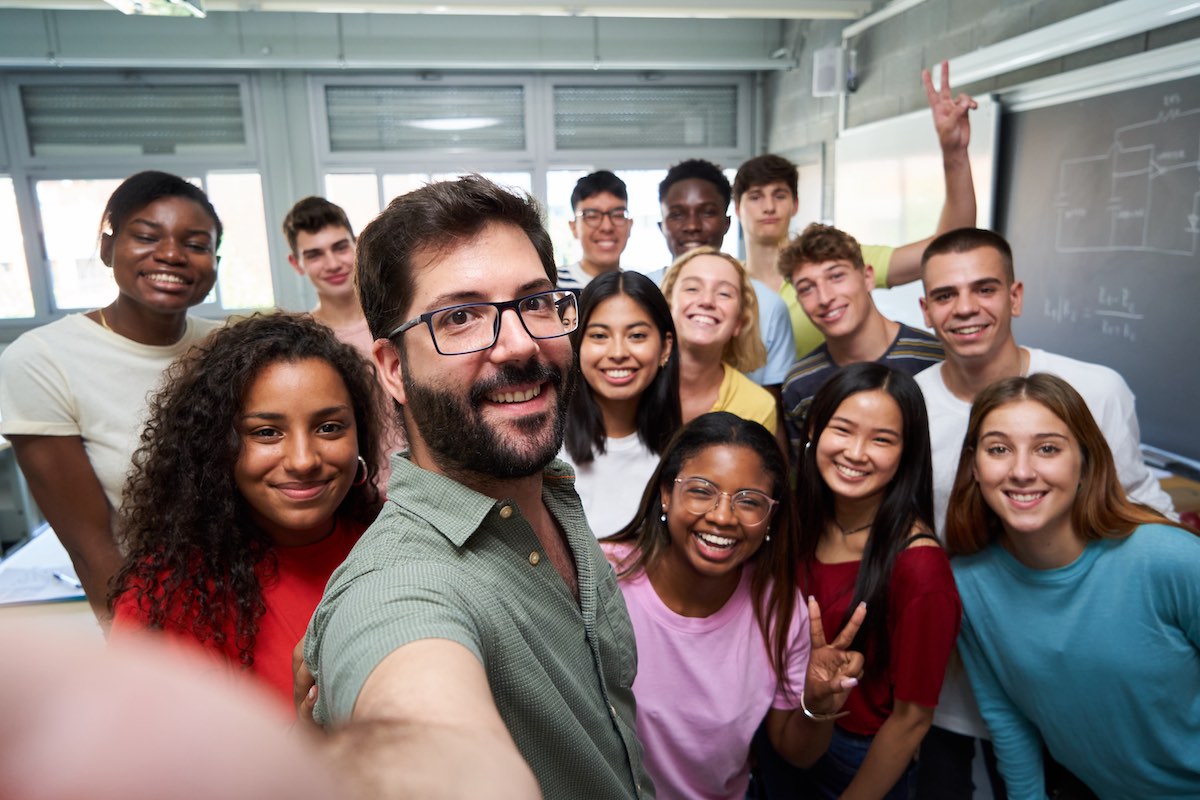 Group of teachers posing for a photo together